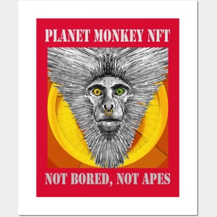 Planet Monkey Animals Not Bored Apes Posters and Art